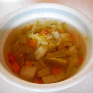 キャベツとセロリの野菜スープ